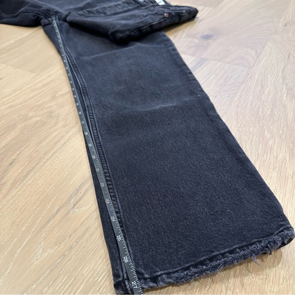 Abercrombie and Fitch The Dad High Rise Distressed Black Straight Leg Jeans 27 - Picture 13 of 16
